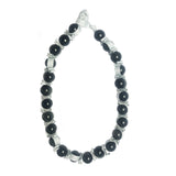 Obsidian Bead with Ribbon Accent Necklace