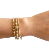 Triple Strand Stretch Gold Bracelet Set