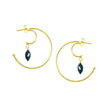 Obsidian Double Hoop Earrings