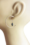 Obsidian Double Hoop Earrings